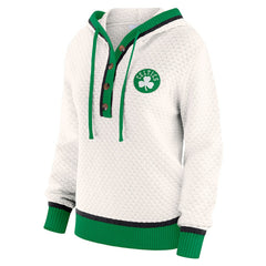 Boston Celtics WEAR by Erin Andrews Women's Plus Size Hoodie Sweater Cream