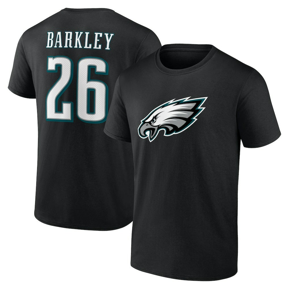 Saquon Barkley Philadelphia Eagles Icon Name & Number Black