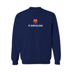 Barcelona Vive La Fete Women's Color Badge Pullover Sweatshirt Navy