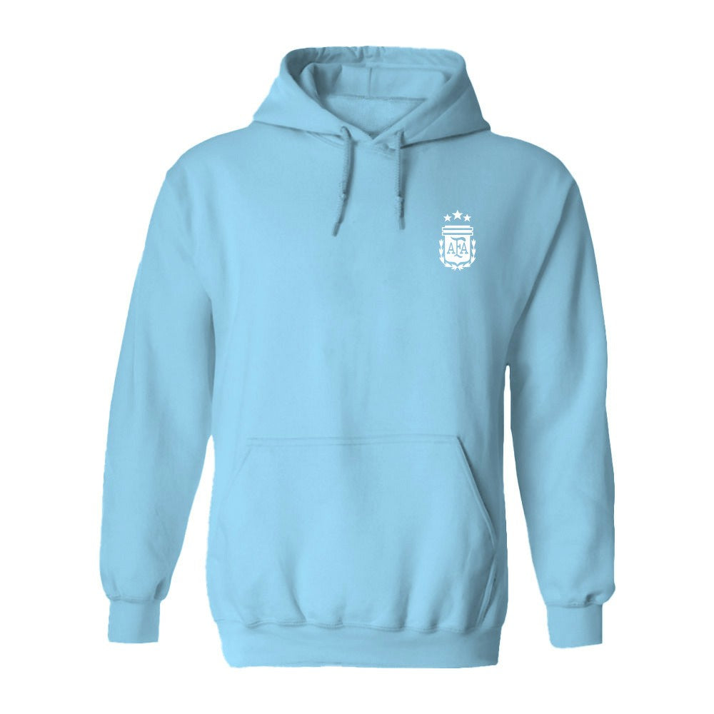 Argentina National Team Vive La Fete Women's Color Badge Pullover Hoodie Light Blue