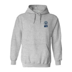 Manchester City Vive La Fete Women's Color Badge Pullover Hoodie Heather Gray