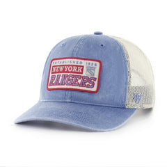 New York Rangers '47 Canteen Pigment Dyed Patch Trucker Adjustable Hat - Blue - NHL 202801579