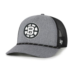 Boston Bruins '47 Carbon Rope Trucker Adjustable Hat - Gray - NHL 202801603