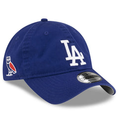 Los Angeles Dodgers OVO x New Era Washed 9TWENTY Adjustable Hat - Royal - New Era Discount