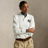 Yankees Polo Ralph Lauren Fleece Polo - White - MLB Discount