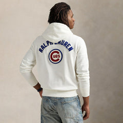 Cubs Polo Ralph Lauren Fleece Hoodie - White - MLB Lifestyle