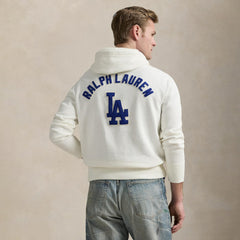 Dodgers Polo Ralph Lauren Fleece Hoodie - White - MLB Sale