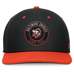 Baltimore Orioles Nike Cooperstown Collection Pro Dri-FIT Snapback Hat - Black/Orange - Nike Online