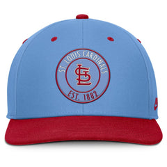 St. Louis Cardinals Nike Cooperstown Collection Pro Dri-FIT Snapback Hat - Light Blue/Red - Nike Discount