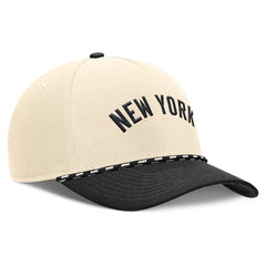 New York Yankees Nike Cooperstown Collection Rise Adjustable Hat - Natural/Black - Nike on Sale