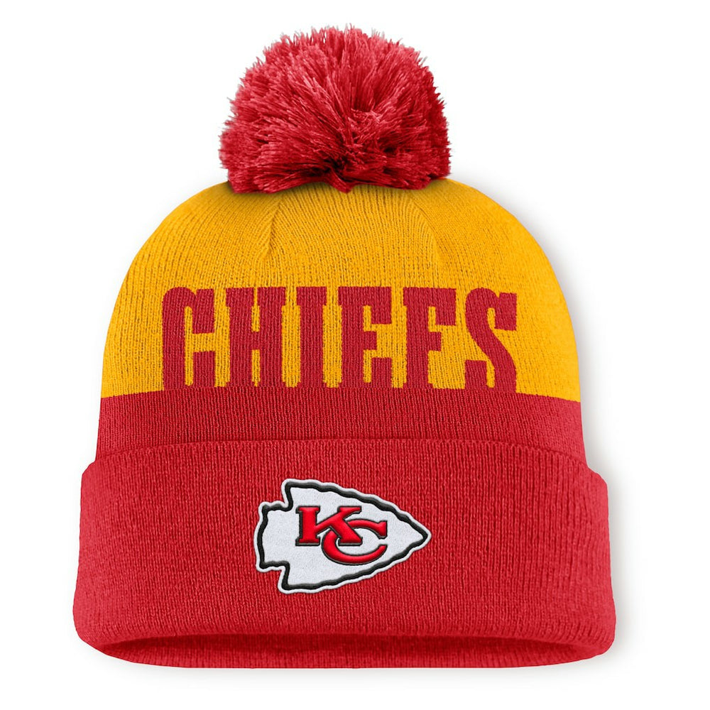 Fanatics Kansas City Chiefs Punter Cuffed Knit Hat with Pom Red