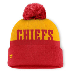 Fanatics Kansas City Chiefs Punter Cuffed Knit Hat with Pom Red