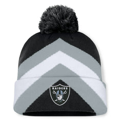 Fanatics Las Vegas Raiders Women's Cornerback Cuffed Knit Hat with Pom Black