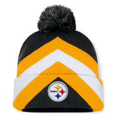 Fanatics Pittsburgh Steelers Women's Cornerback Cuffed Knit Hat with Pom Black