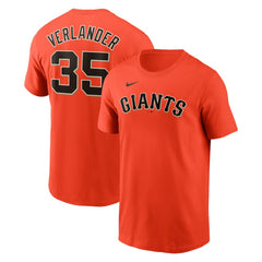 Justin Verlander San Francisco Giants Nike Fuse Name & Number T-Shirt - Orange - Nike Lifestyle