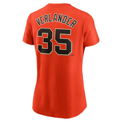 Justin Verlander San Francisco Giants Nike Women's Cooperstown Collection Fuse Name & Number T-Shirt - Orange - Nike Online