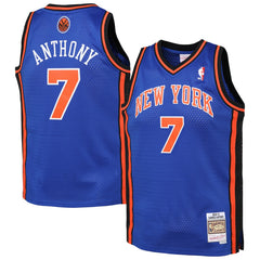 Carmelo Anthony New York Knicks Youth 2010/11 Hardwood Classics Swingman Jersey Blue | Mitchell & Ness US