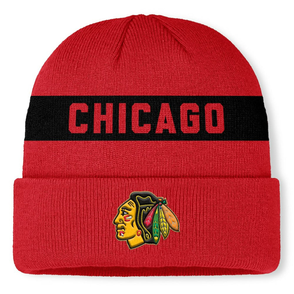 Chicago Blackhawks Fanatics Centennial Cuffed Knit Hat - Red - NHL 202815623
