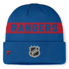 New York Rangers Fanatics Centennial Authentic Pro Cuffed Knit Hat - Blue - NHL 202815624