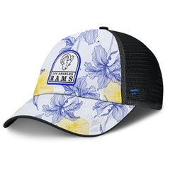 Fanatics Los Angeles Rams Tropical Adjustable Trucker Hat White/Black