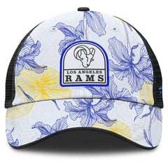 Fanatics Los Angeles Rams Tropical Adjustable Trucker Hat White/Black