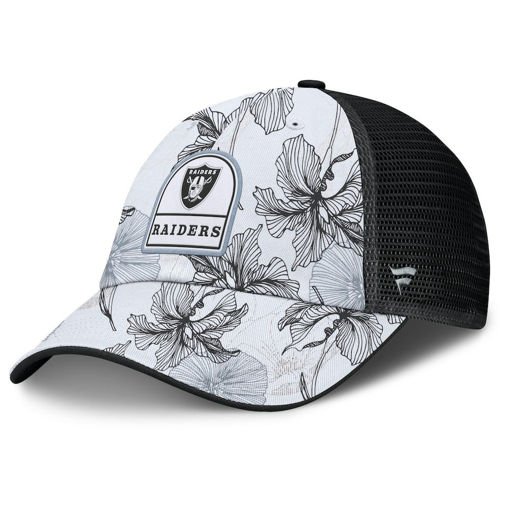 Fanatics Las Vegas Raiders Tropical Adjustable Trucker Hat White/Black