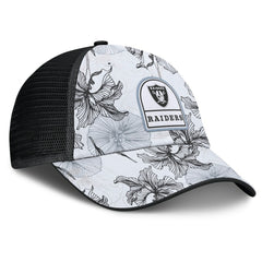 Fanatics Las Vegas Raiders Tropical Adjustable Trucker Hat White/Black