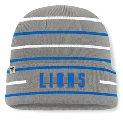 Fanatics Detroit Lions Throwback Yard Lines Cuffed Knit Hat Gray
