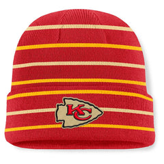 Fanatics Kansas City Chiefs Throwback Yard Lines Cuffed Knit Hat Red