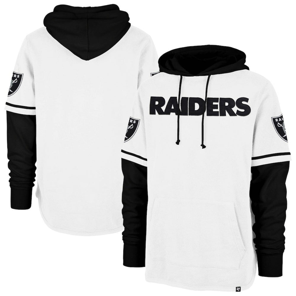 47 brand Las Vegas Raiders '47 Trifecta Shortstop Pullover Hoodie White