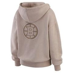 Boston Bruins WEAR by Erin Andrews Women's Washed Pullover Crewdie - Tan - NHL 202830774