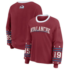 Colorado Avalanche WEAR by Erin Andrews Women's Long-Sleeve Sport T-Shirt - Burgundy - NHL 202830807