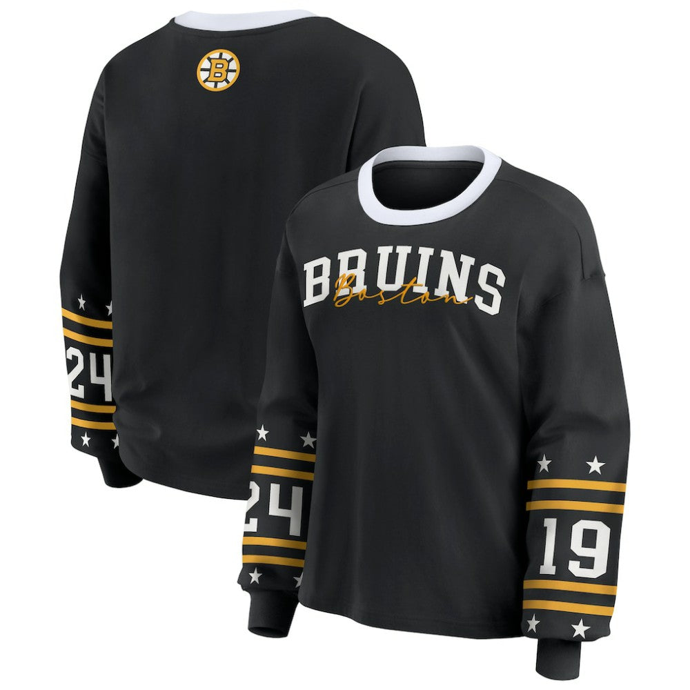 Boston Bruins WEAR by Erin Andrews Women's Long-Sleeve Sport T-Shirt - Black - NHL 202830808