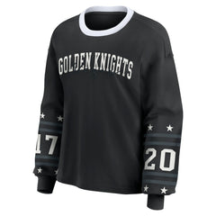 Vegas Golden Knights WEAR by Erin Andrews Women's Long-Sleeve Sport T-Shirt - Black - NHL 202830819
