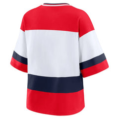 Washington Capitals WEAR by Erin Andrews Women's Jersey Style Tee - Red/White - NHL 202830837