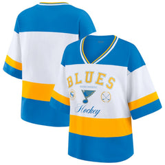 St. Louis Blues WEAR by Erin Andrews Women's Jersey Style Tee - Blue/White - NHL 202830840