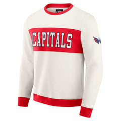 Washington Capitals Darius Rucker Collection by Fanatics Colorblock Pullover Sweatshirt - Cream - NHL 202831244