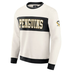 Pittsburgh Penguins Darius Rucker Collection by Fanatics Colorblock Pullover Sweatshirt - Cream - NHL 202831249