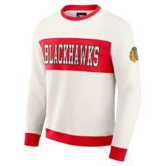Chicago Blackhawks Darius Rucker Collection by Fanatics Colorblock Pullover Sweatshirt - Cream - NHL 202831254