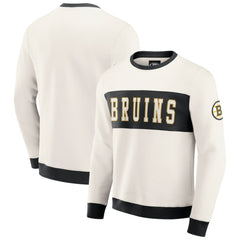 Boston Bruins Darius Rucker Collection by Fanatics Colorblock Pullover Sweatshirt - Cream - NHL 202831258