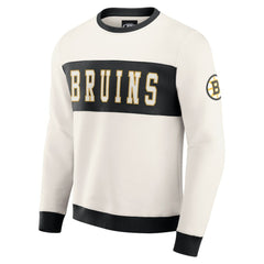 Boston Bruins Darius Rucker Collection by Fanatics Colorblock Pullover Sweatshirt - Cream - NHL 202831258
