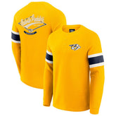 Nashville Predators Darius Rucker Collection by Fanatics Waffle-Knit Raglan Long Sleeve Henley T-Shirt - Gold - NHL 202831283