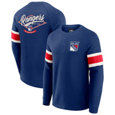 New York Rangers Darius Rucker Collection by Fanatics Waffle-Knit Raglan Long Sleeve Henley T-Shirt - Navy - NHL 202831284