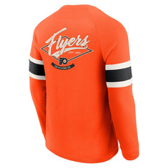 Philadelphia Flyers Darius Rucker Collection by Fanatics Waffle-Knit Raglan Long Sleeve Henley T-Shirt - Orange - NHL 202831286
