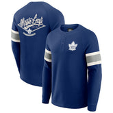 Toronto Maple Leafs Darius Rucker Collection by Fanatics Waffle-Knit Raglan Long Sleeve Henley T-Shirt - Navy - NHL 202831289