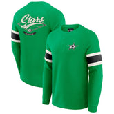 Dallas Stars Darius Rucker Collection by Fanatics Waffle-Knit Raglan Long Sleeve Henley T-Shirt - Green - NHL 202831294