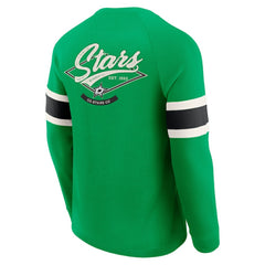 Dallas Stars Darius Rucker Collection by Fanatics Waffle-Knit Raglan Long Sleeve Henley T-Shirt - Green - NHL 202831294