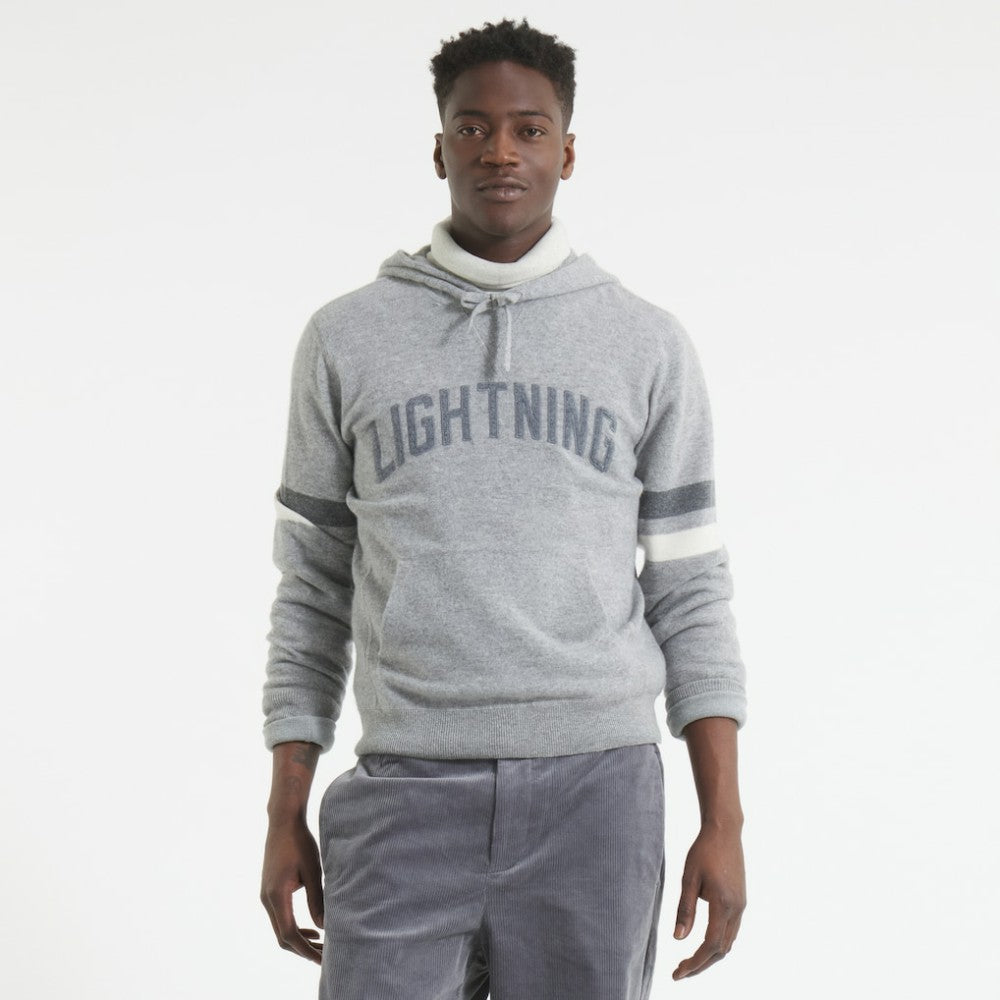 Tampa Bay Lightning Todd Snyder by Fanatics Cashmere Hooded Sweater - Athletic Heather Gray - NHL 202846117