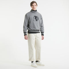 Chicago Blackhawks Todd Snyder by Fanatics Relaxed Canadian Fleece Turtleneck - Dark Heather Gray - NHL 202846140