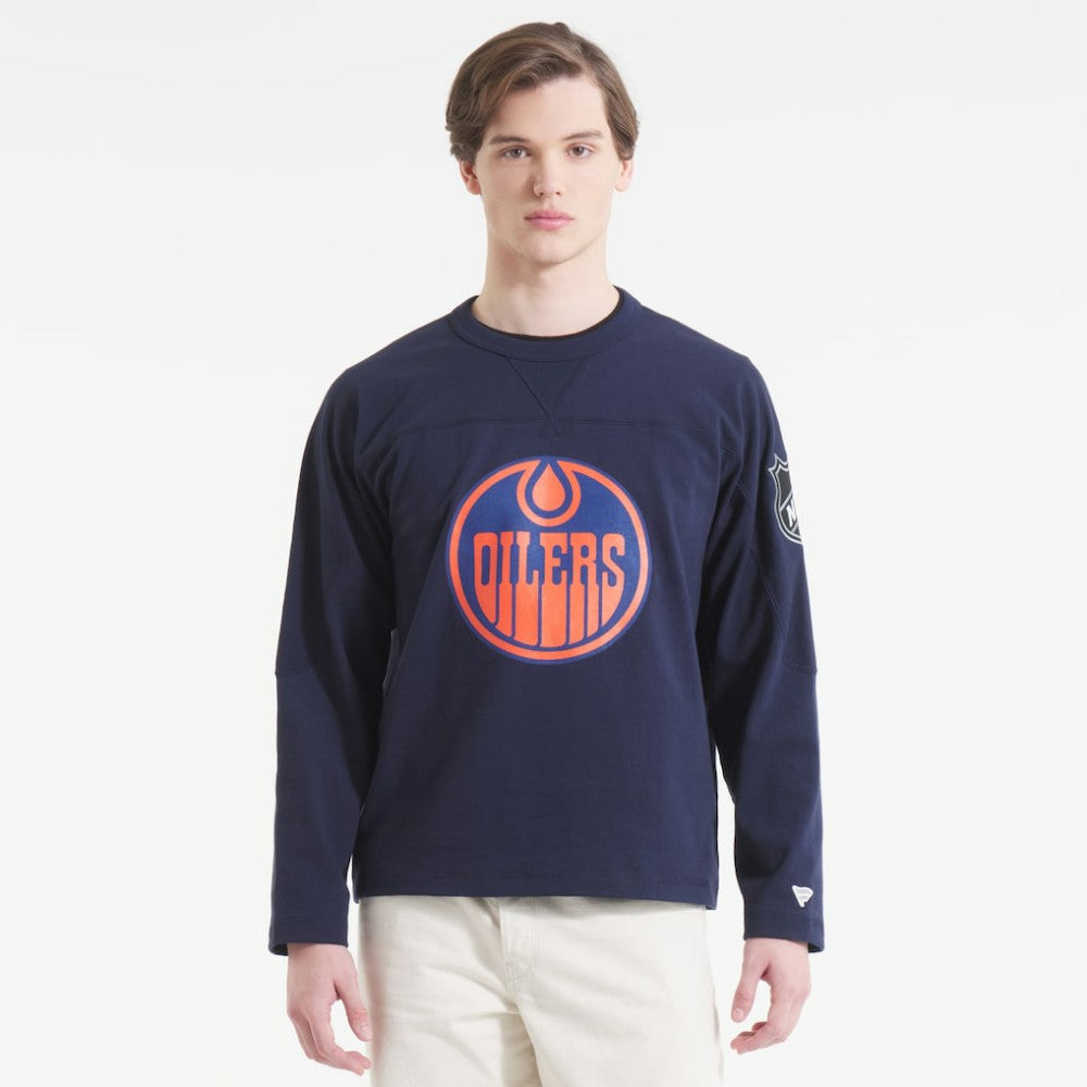 Edmonton Oilers Todd Snyder by Fanatics Heavyweight Football Jersey - Navy - NHL 202846158